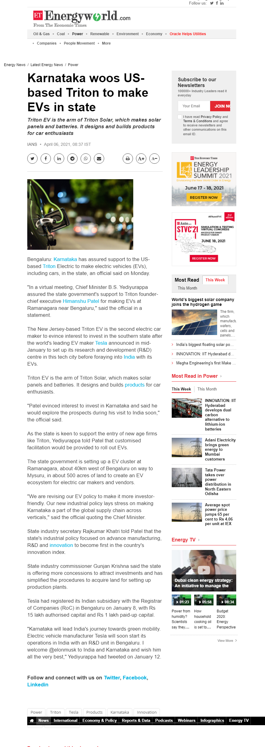 Full News Screenshot