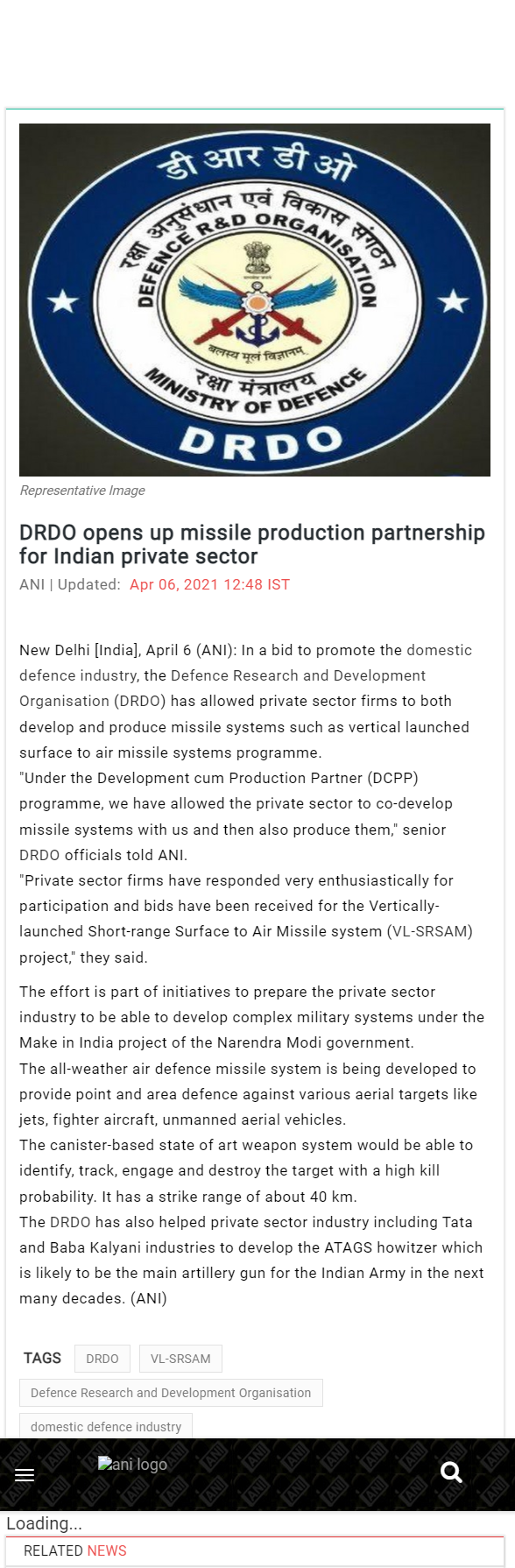 Full News Screenshot