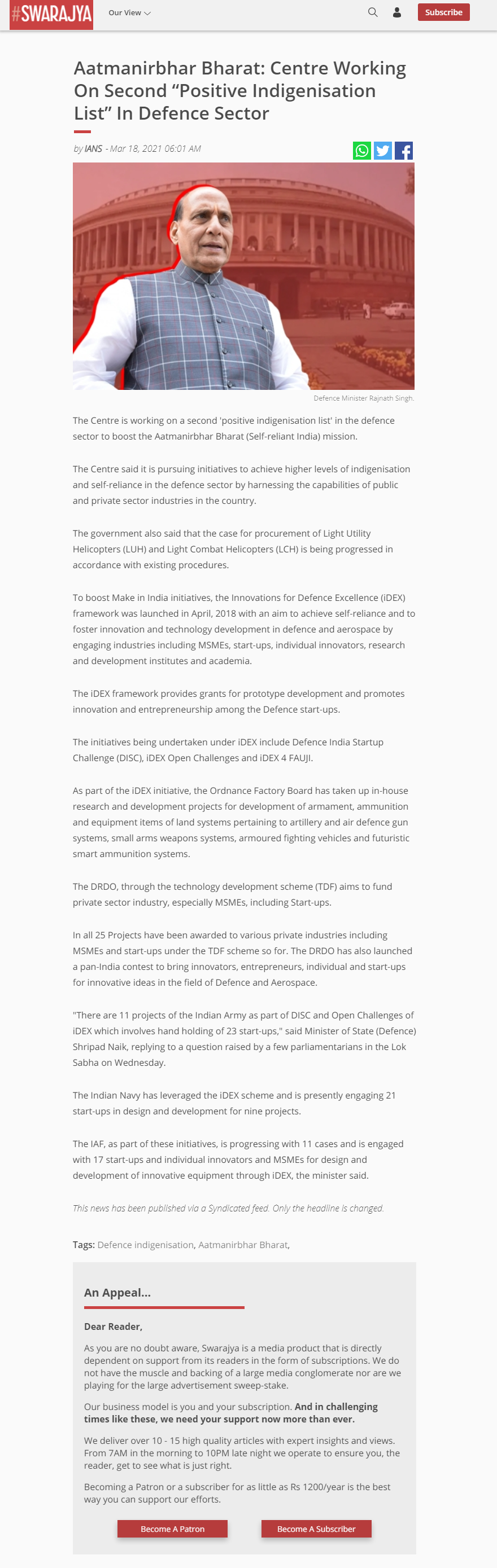 Full News Screenshot