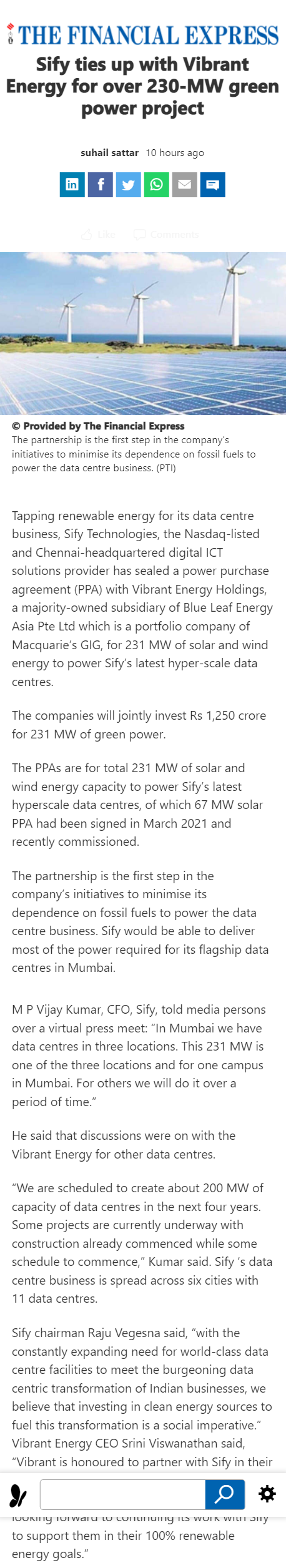 Full News Screenshot