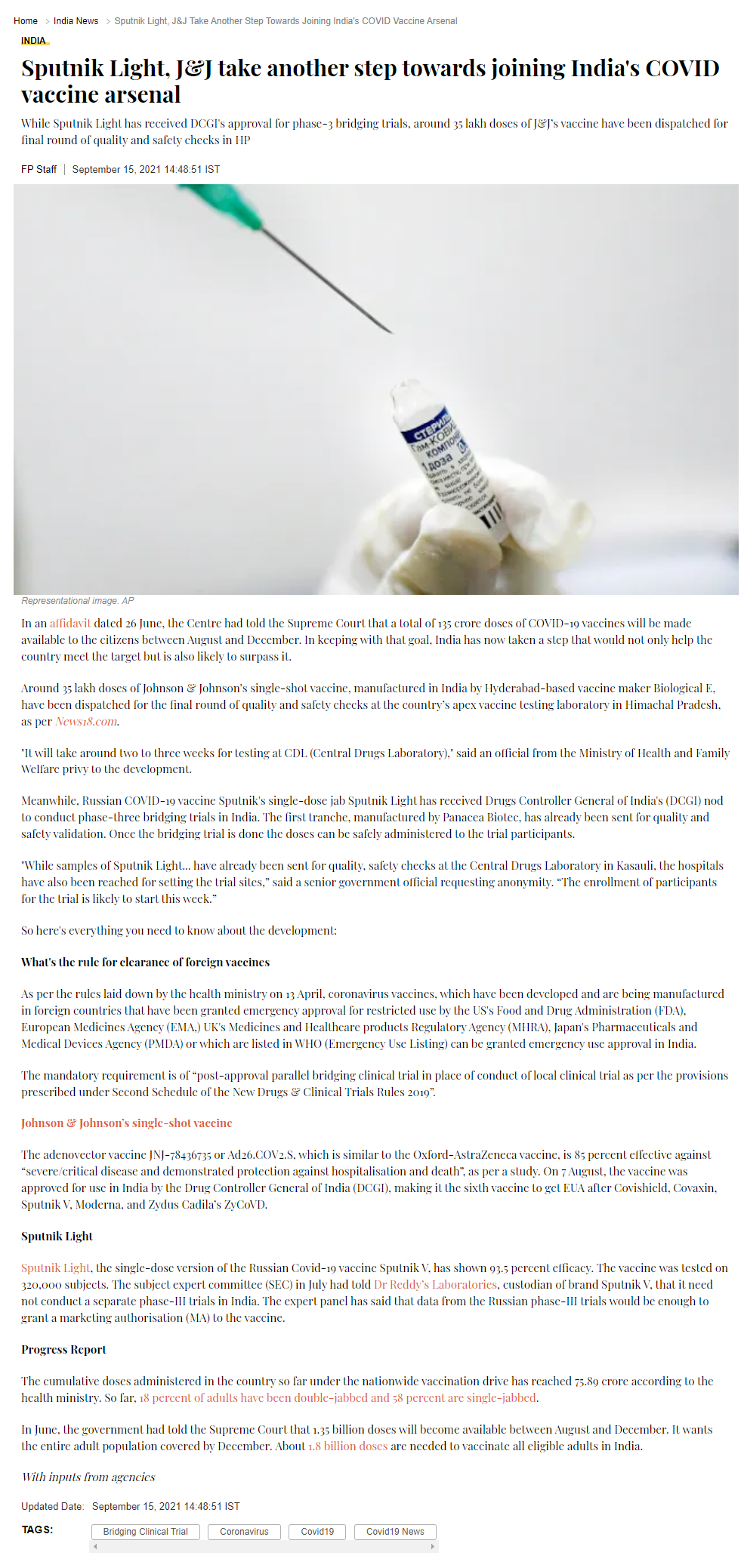 Full News Screenshot