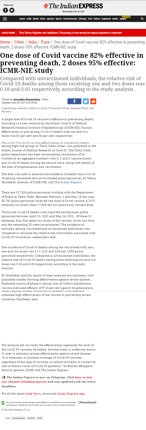 Full News Screenshot