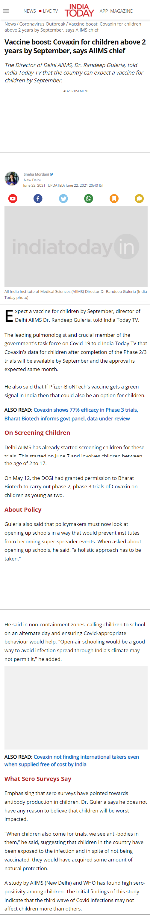 Full News Screenshot