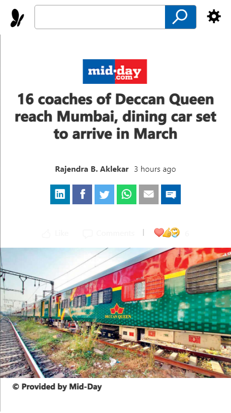 Front Page Screenshot