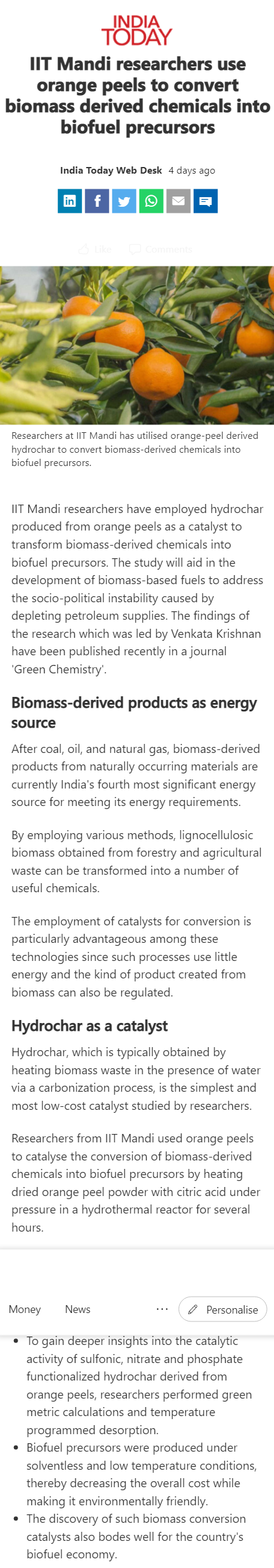 Full News Screenshot