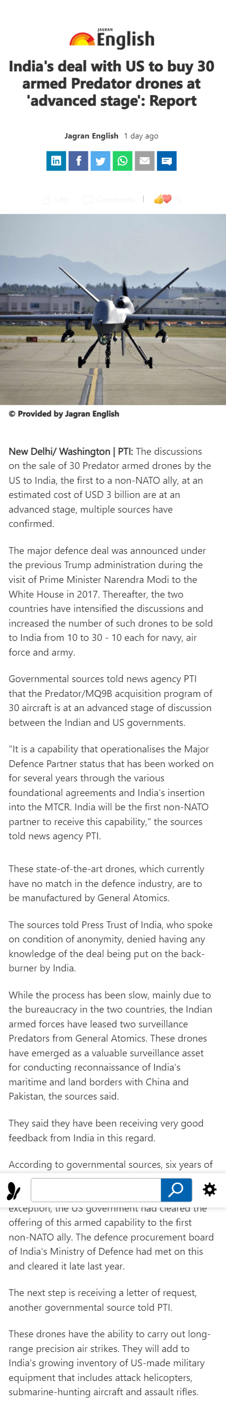 Full News Screenshot