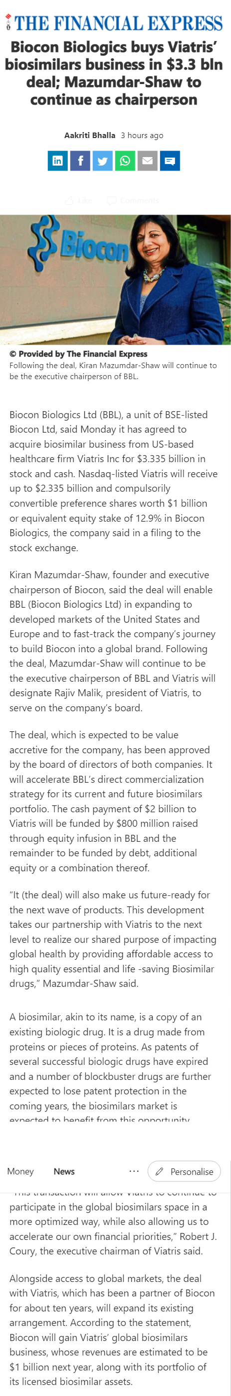 Full News Screenshot