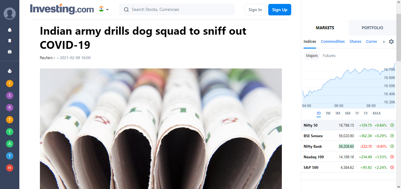 Front Page Screenshot