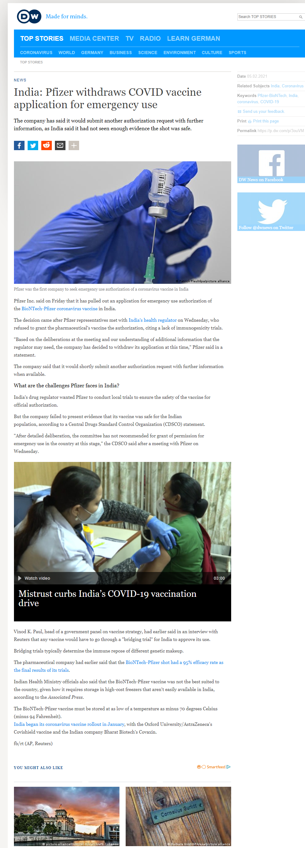 Full News Screenshot