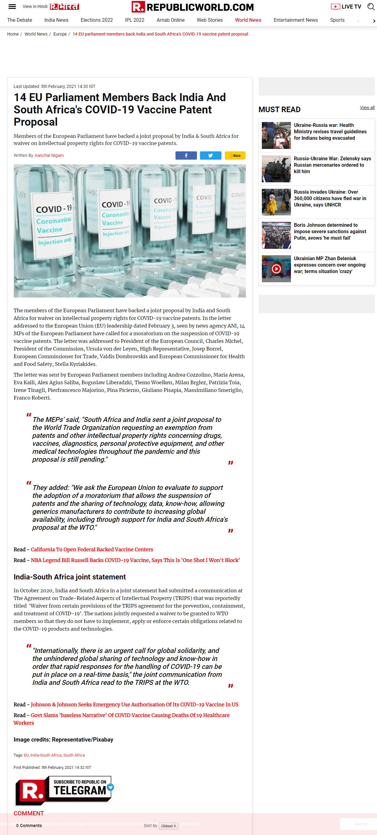 Full News Screenshot