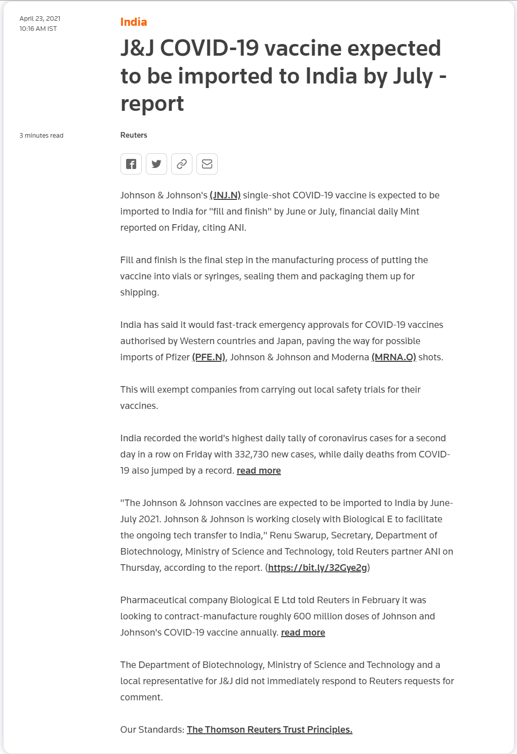 Full News Screenshot