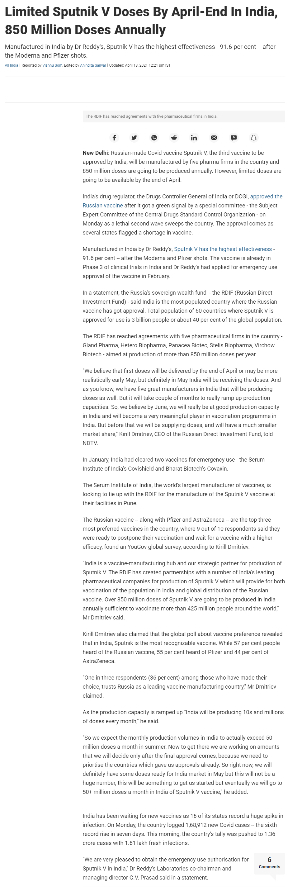 Full News Screenshot