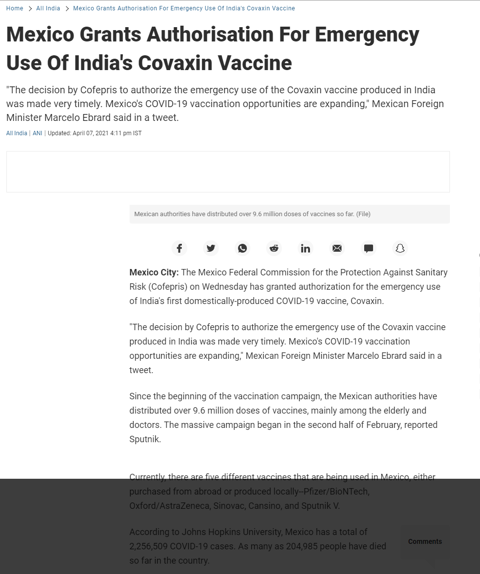 Full News Screenshot