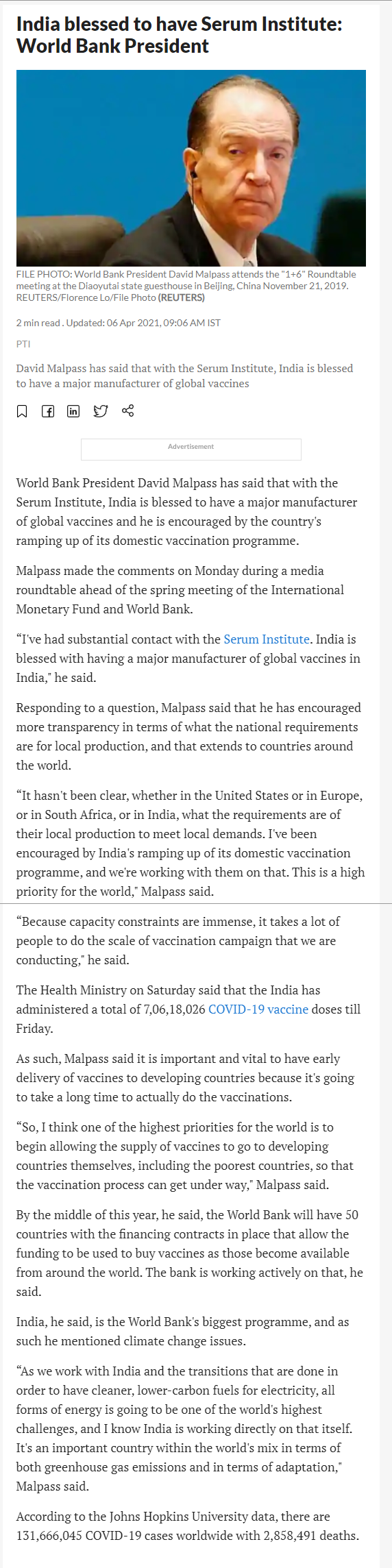 Full News Screenshot