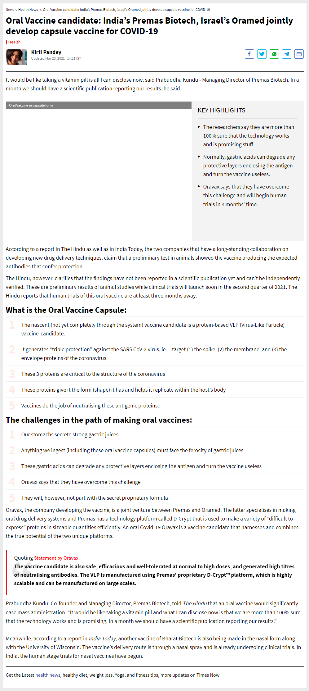 Full News Screenshot