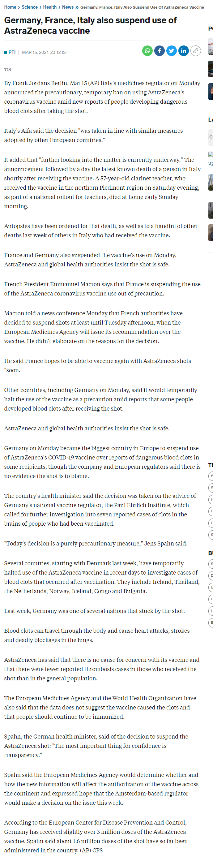 Full News Screenshot