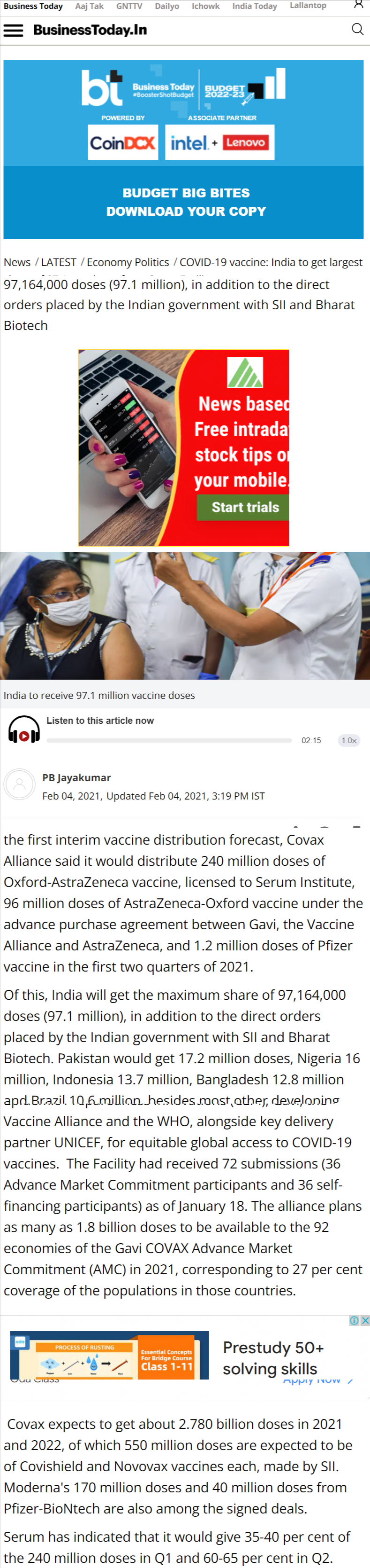 Full News Screenshot