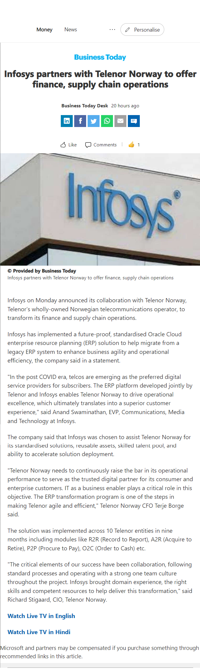 Full News Screenshot