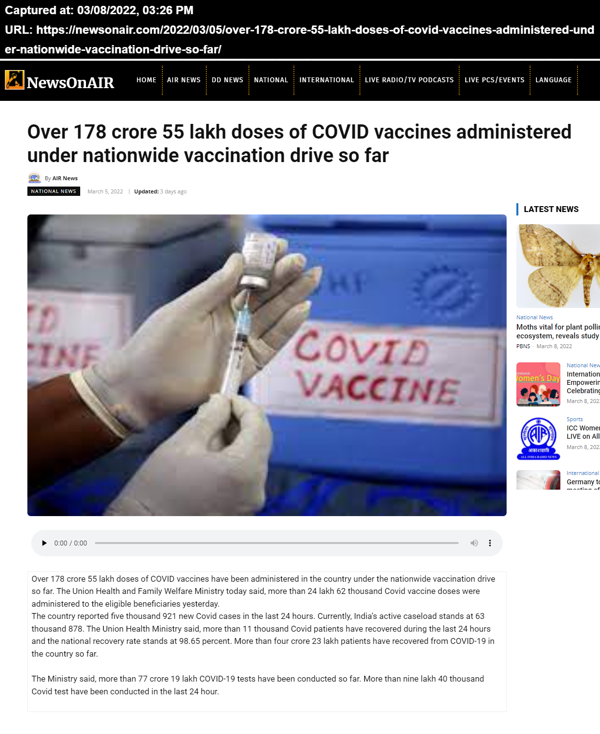 Full News Screenshot