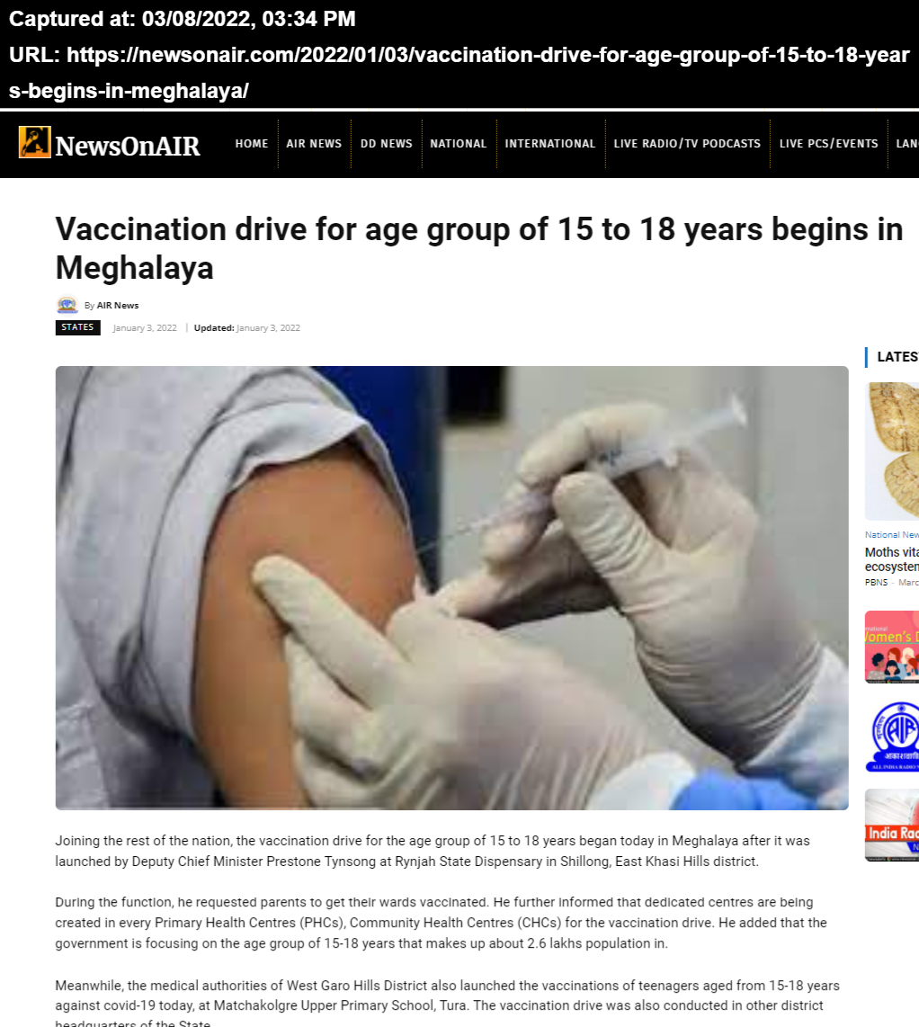 Full News Screenshot