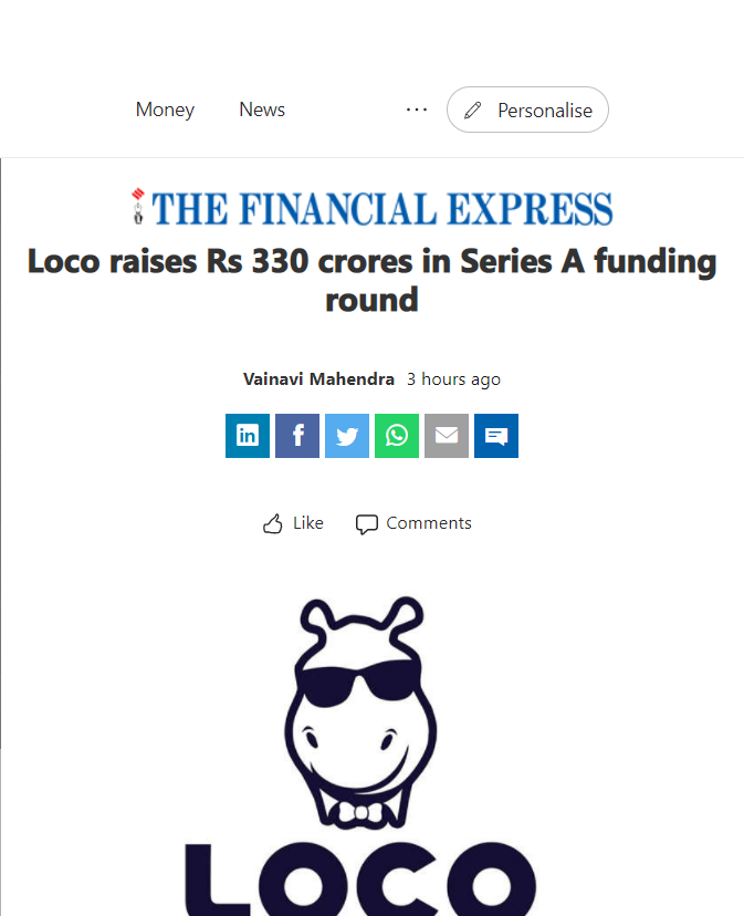 Front Page Screenshot