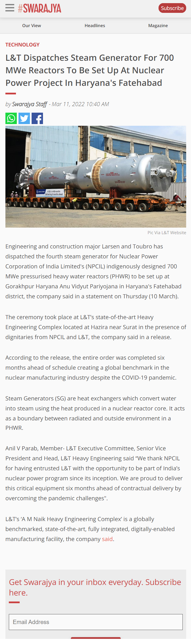 Full News Screenshot