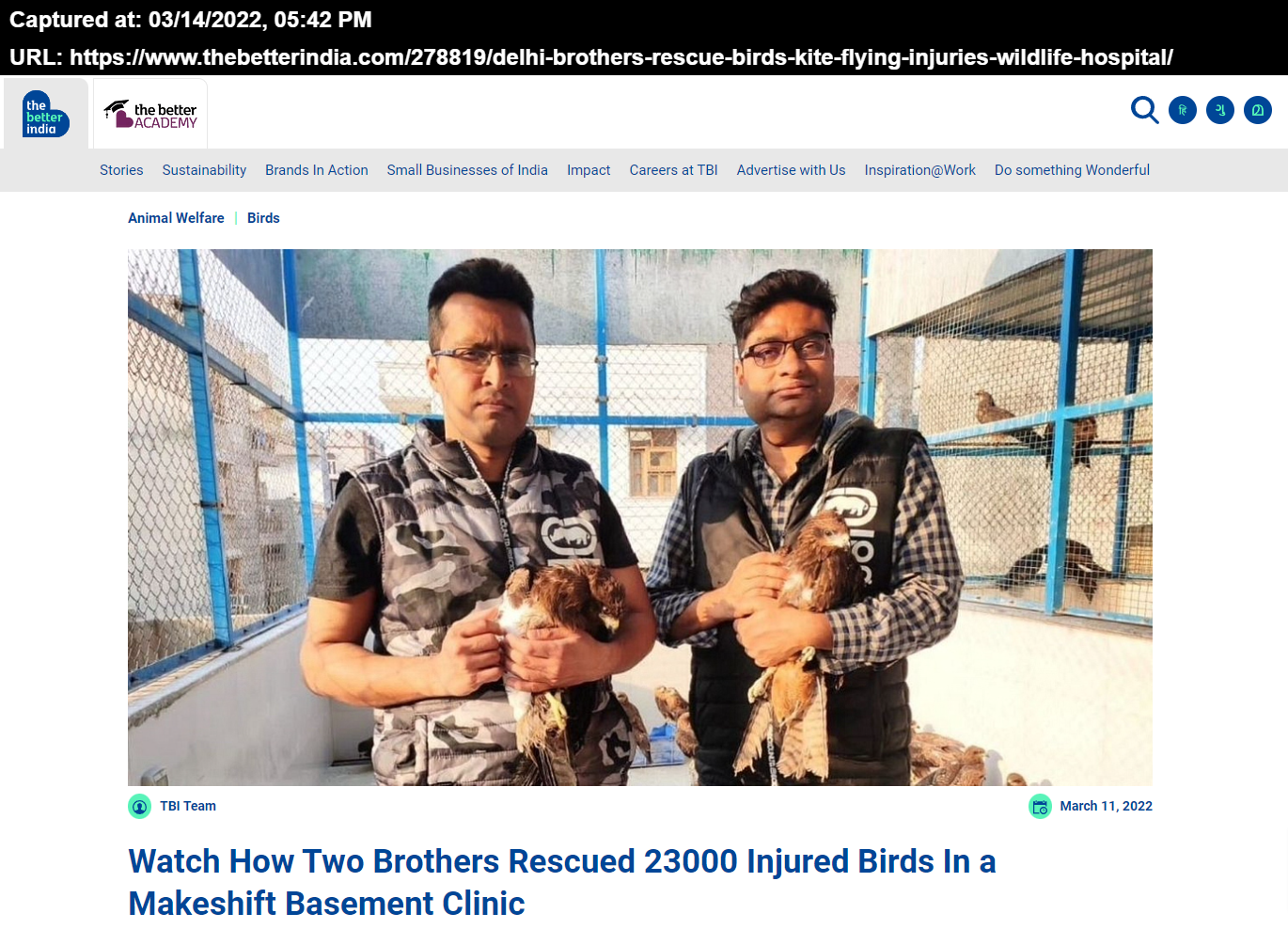 Front Page Screenshot