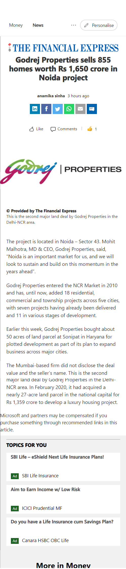 Full News Screenshot