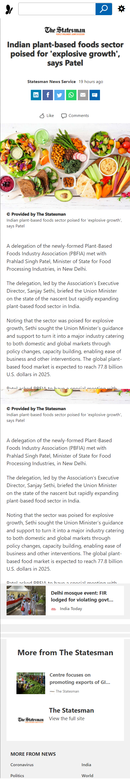 Full News Screenshot