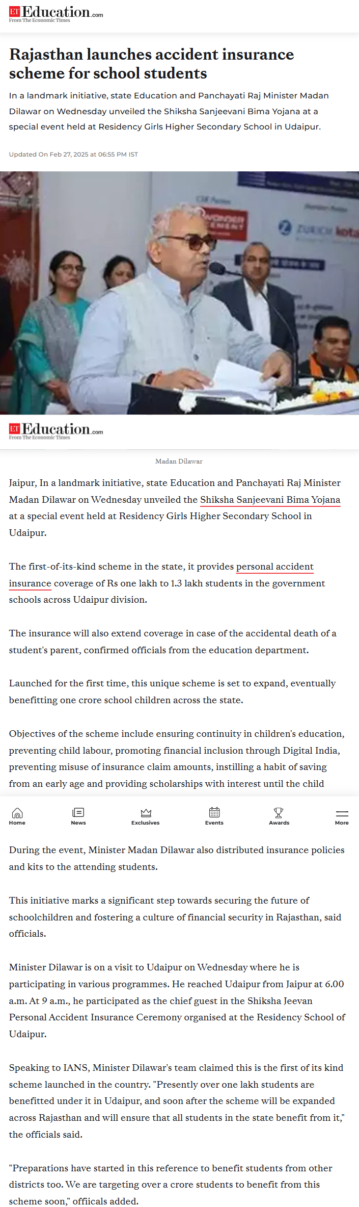 Full News Screenshot