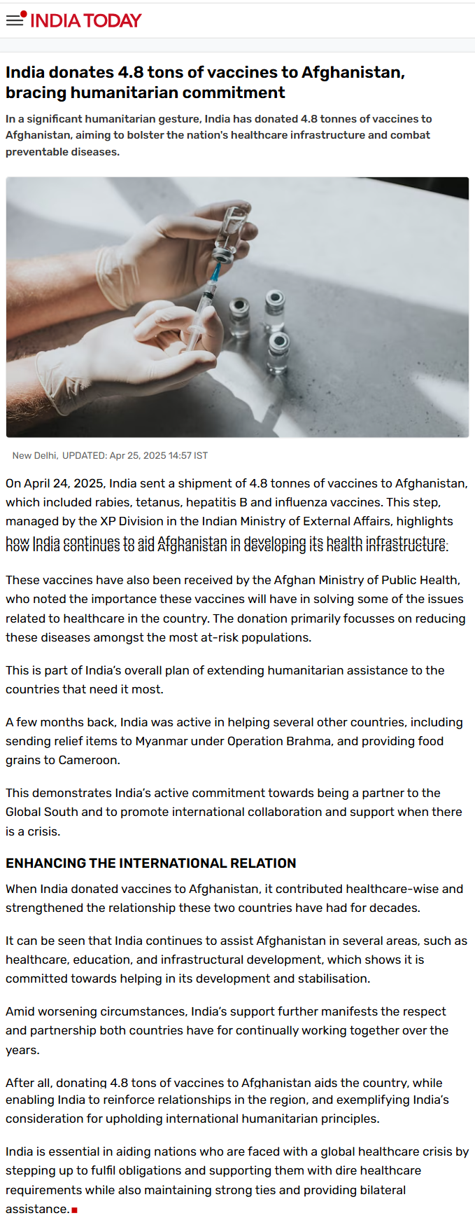 Full News Screenshot