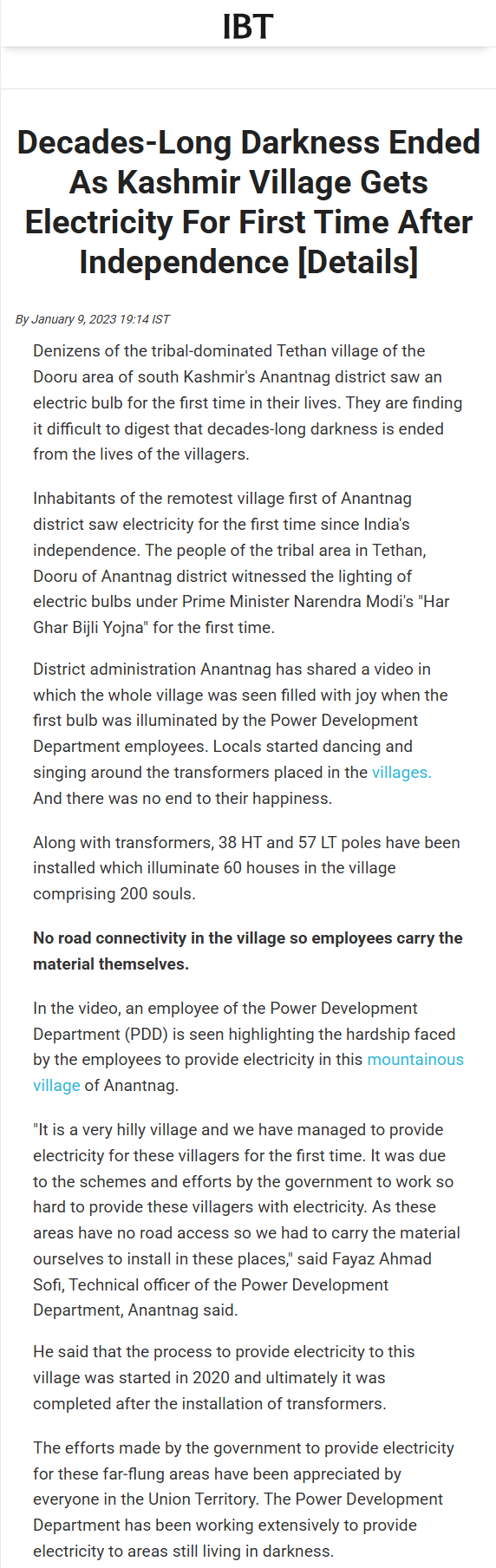 Full News Screenshot