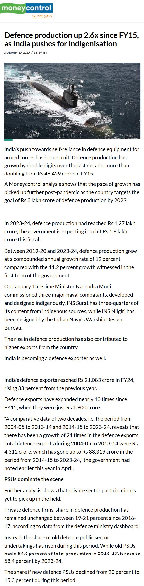 Full News Screenshot