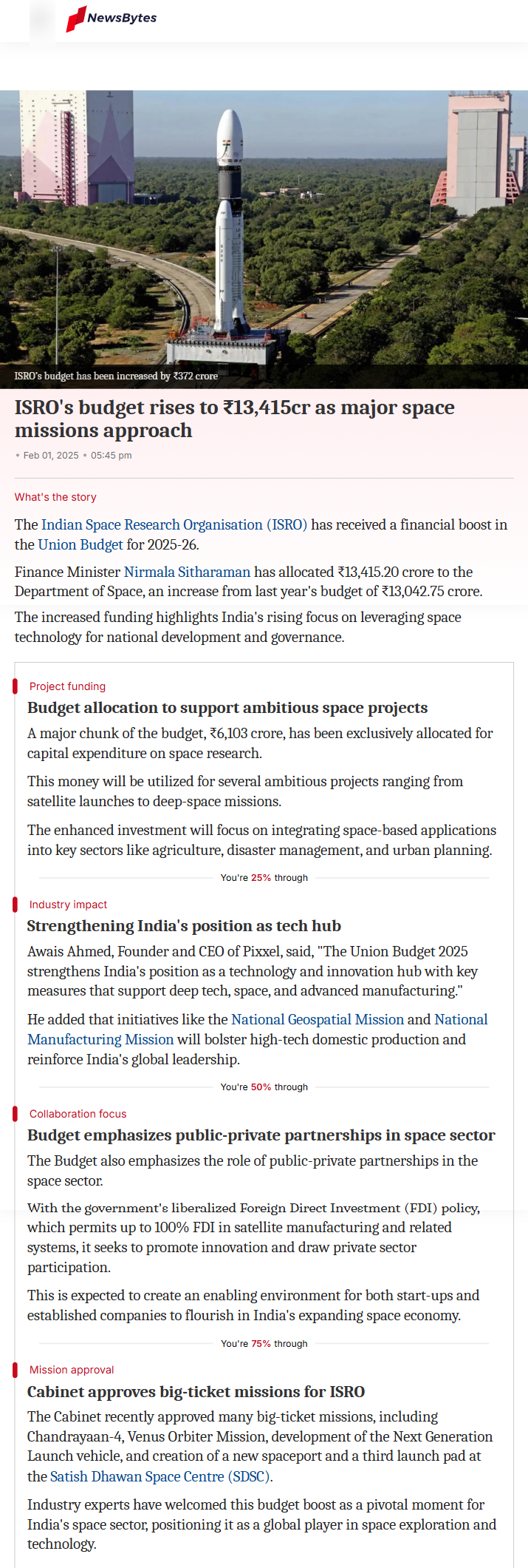 Full News Screenshot