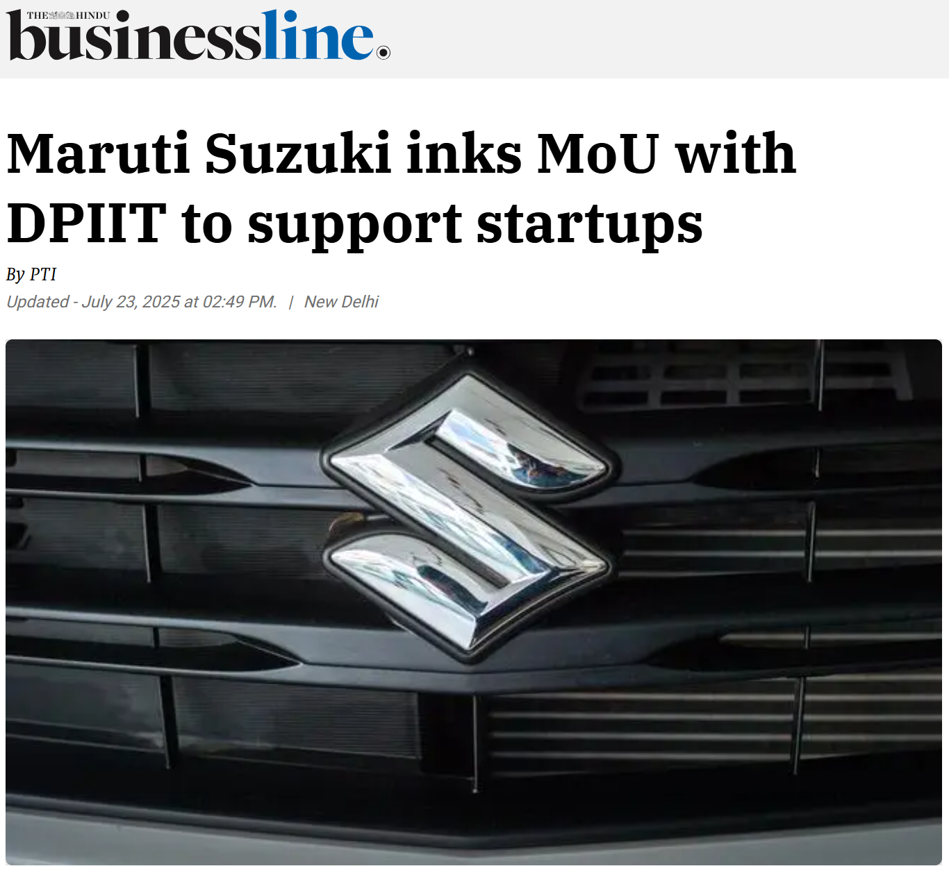 Front Page Screenshot