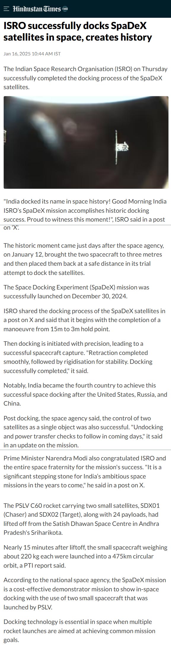 Full News Screenshot