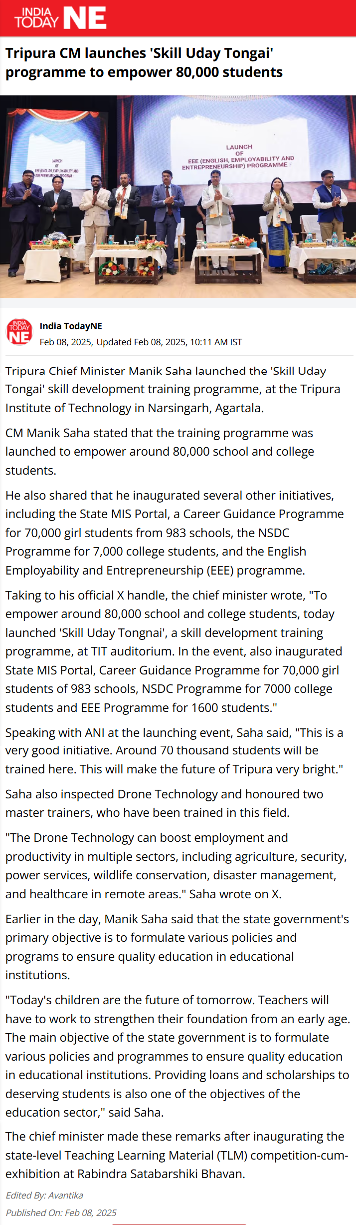 Full News Screenshot