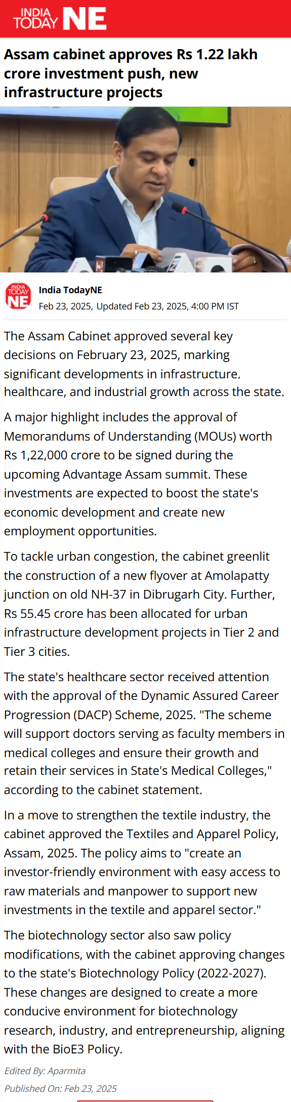 Full News Screenshot