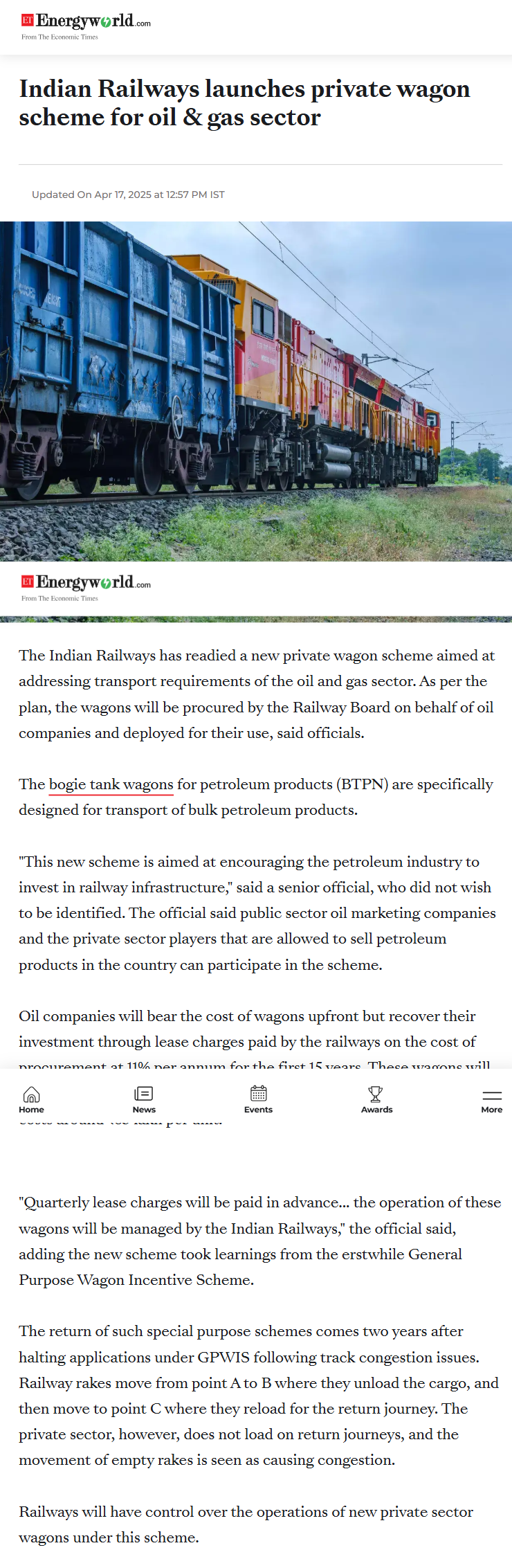 Full News Screenshot