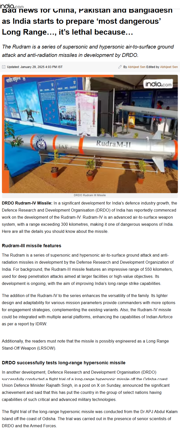 Full News Screenshot