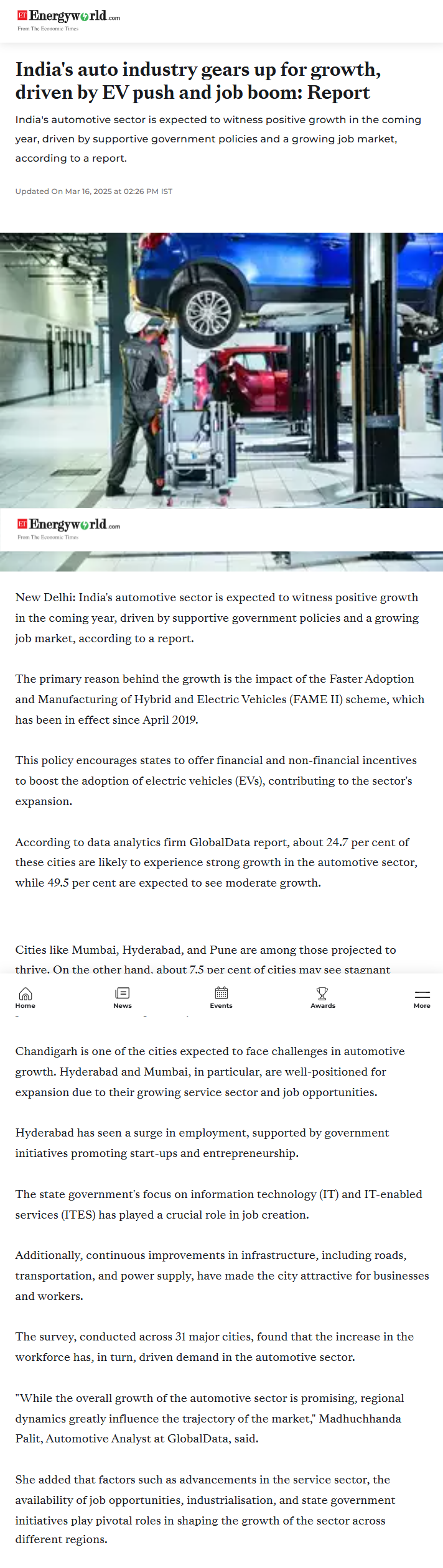 Full News Screenshot