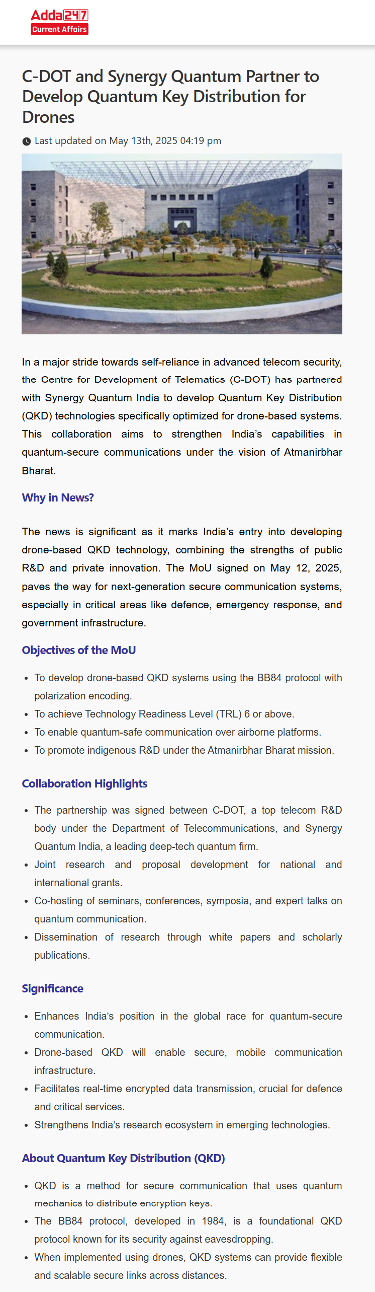 Full News Screenshot