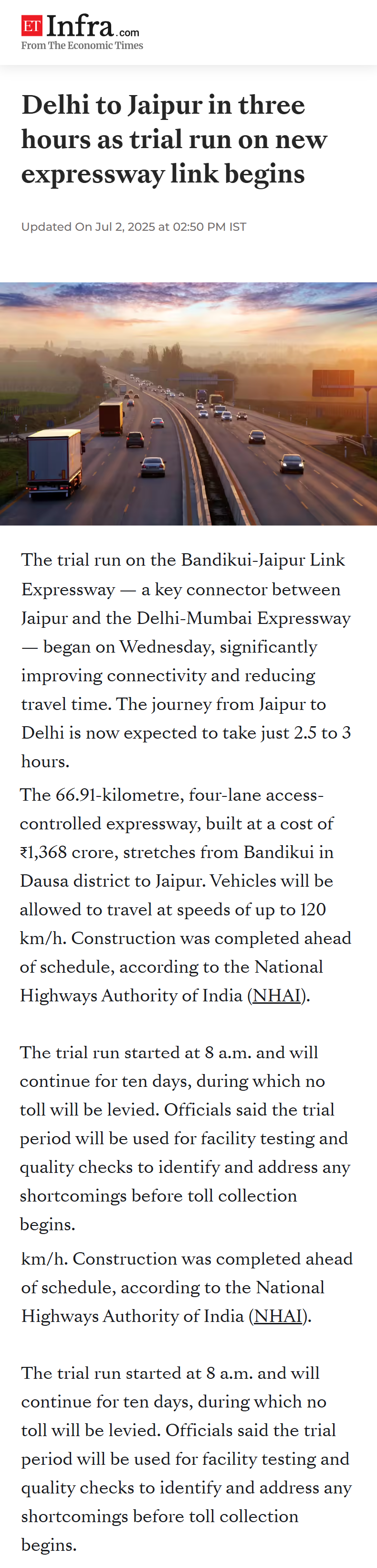 Full News Screenshot