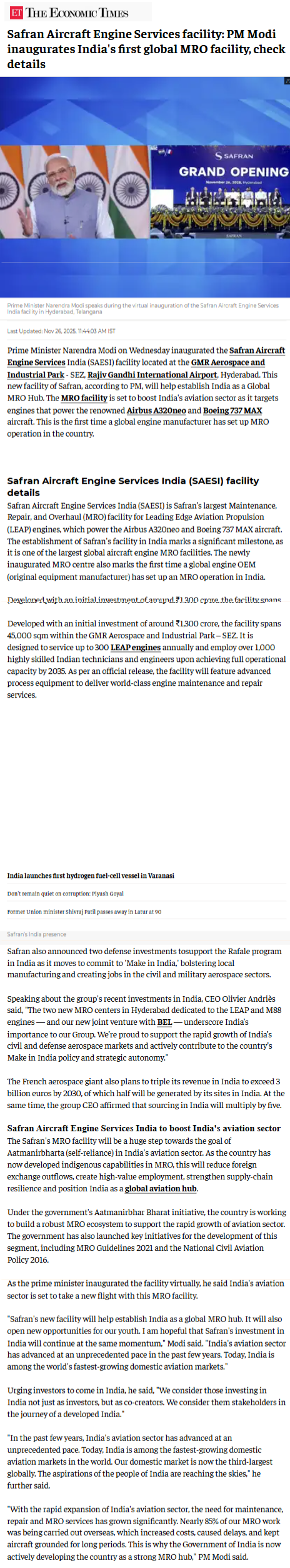 Full News Screenshot