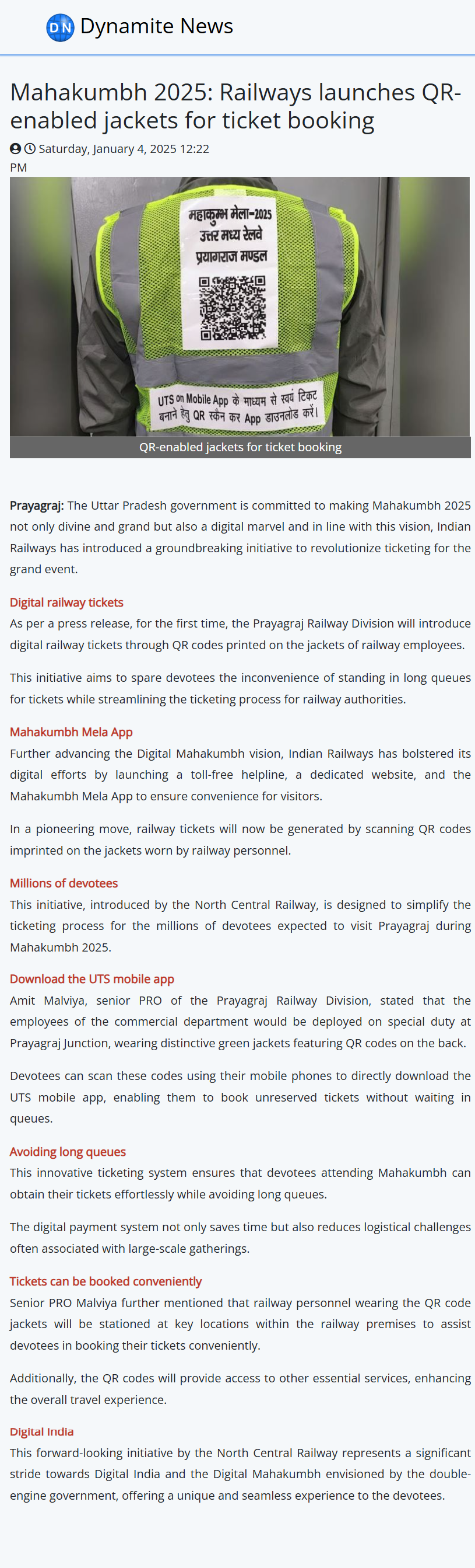 Full News Screenshot