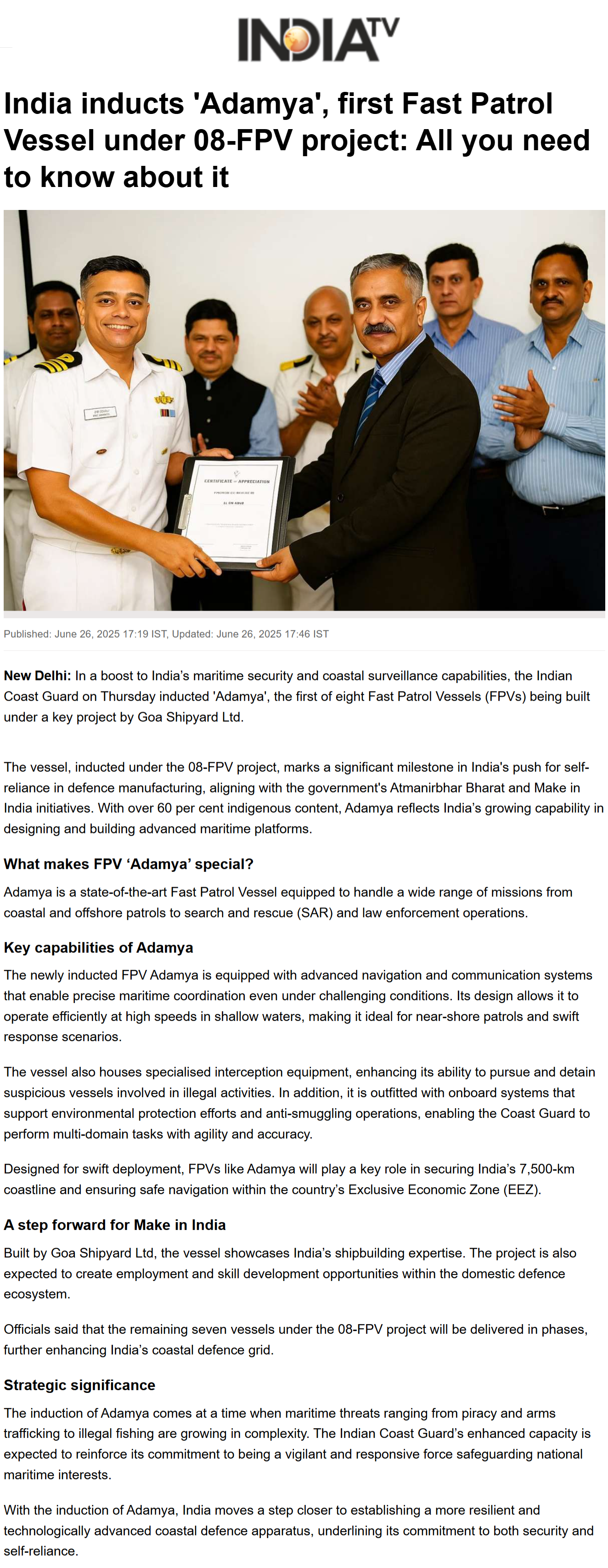 Full News Screenshot