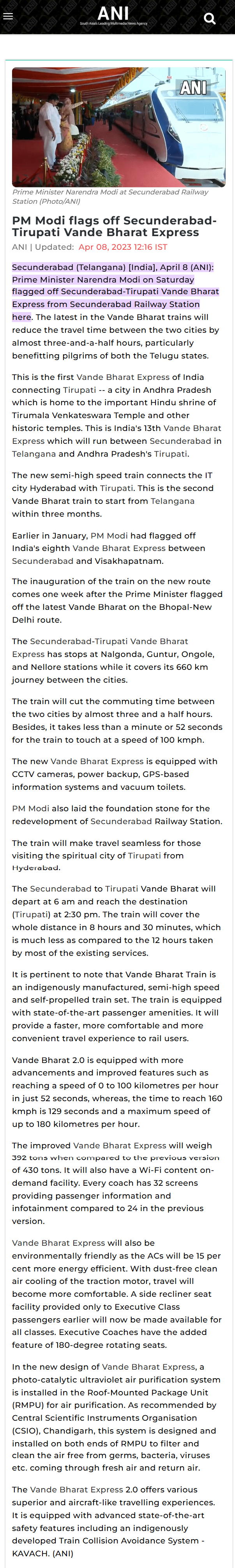 Full News Screenshot