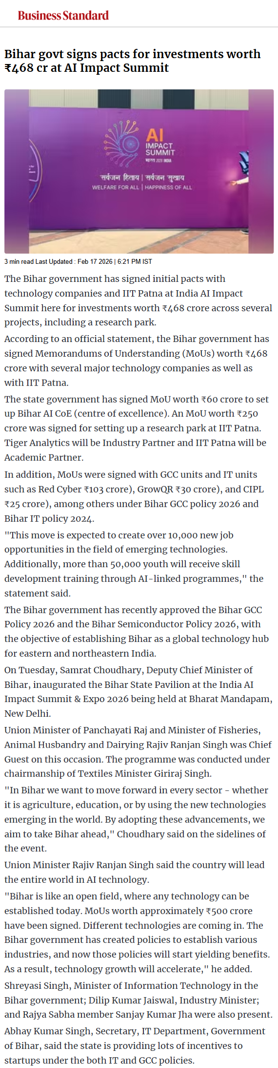 Full News Screenshot