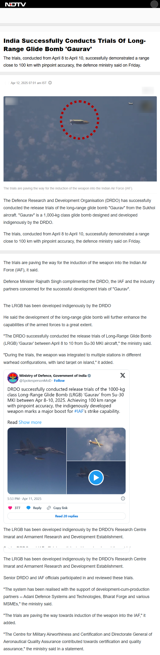 Full News Screenshot