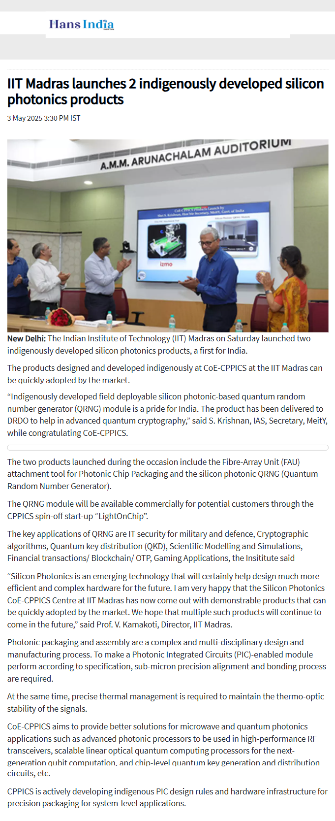 Full News Screenshot